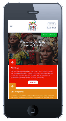 DSCI custom responsive website design mobile view - Spire Forge