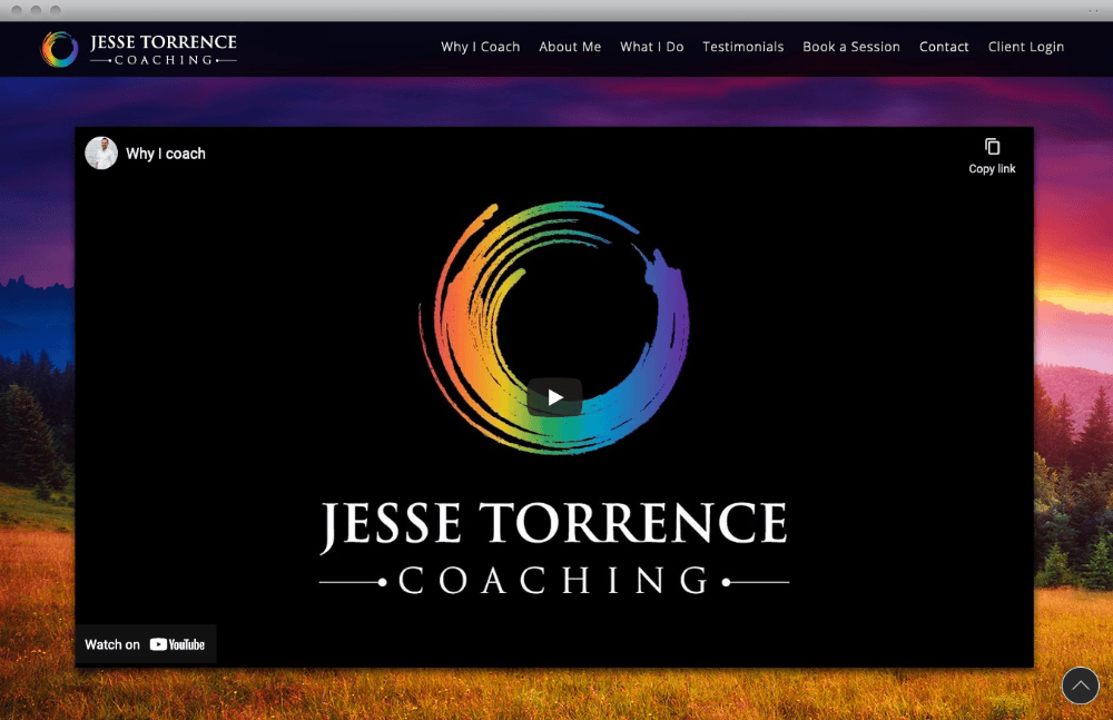Jesse Torrence Coaching custom website content page design - Spire Forge
