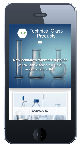 TGP Glass custom responsive website design mobile view - Spire Forge