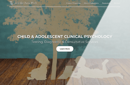 Dr. Jen Zeisz, Ph.D. website design thumbnail - Spire Forge