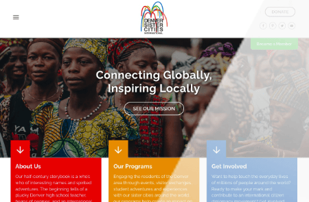 Denver Sister Cities website design thumbnail - Spire Forge