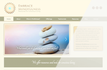 Embrace Mindfulness website design thumbnail - Spire Forge