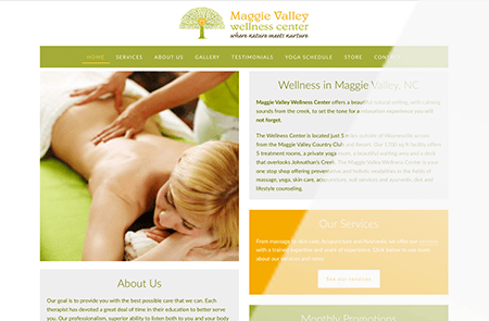 Maggie Valley Wellness website design thumbnail - Spire Forge