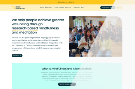 Oxford Mindfulness Foundation website design thumbnail - Spire Forge