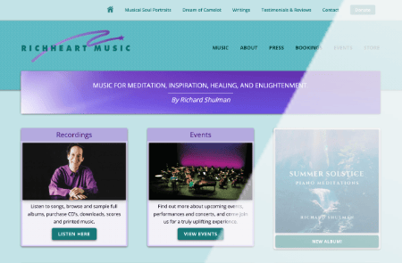 RichHeart Music website design thumbnail - Spire Forge