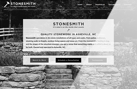 Stonesmith website design thumbnail - Spire Forge