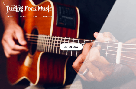 Tuning Fork Music website design thumbnail - Spire Forge